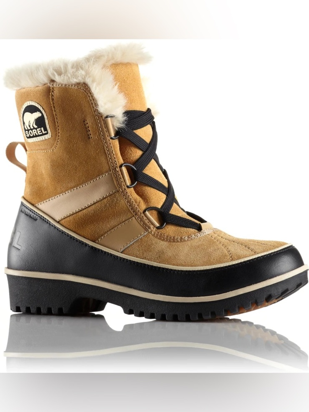 Sorel Women's Waterproof Tan Winter Boot with Faux Fur